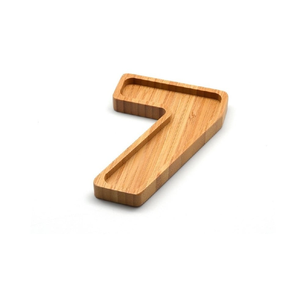 Bambusový servírovací talířek Bambum Numero Seven