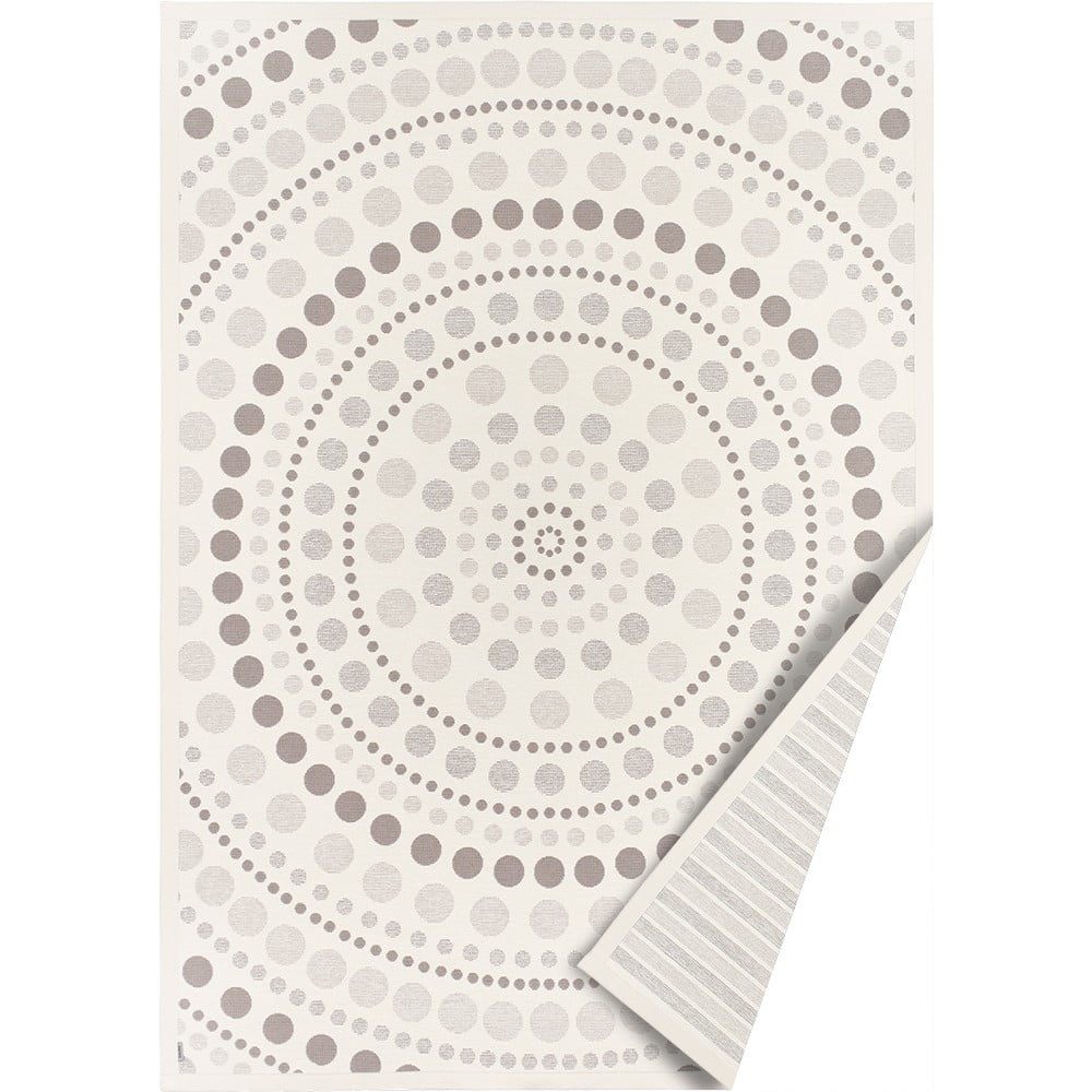 Bílo-šedý oboustranný koberec Narma Oola