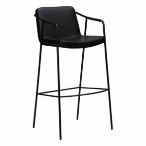 Černá barová židle z imitace kůže DAN-FORM Denmark Boto