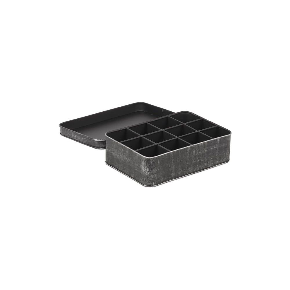 Černá kovová krabice na čaj LABEL51