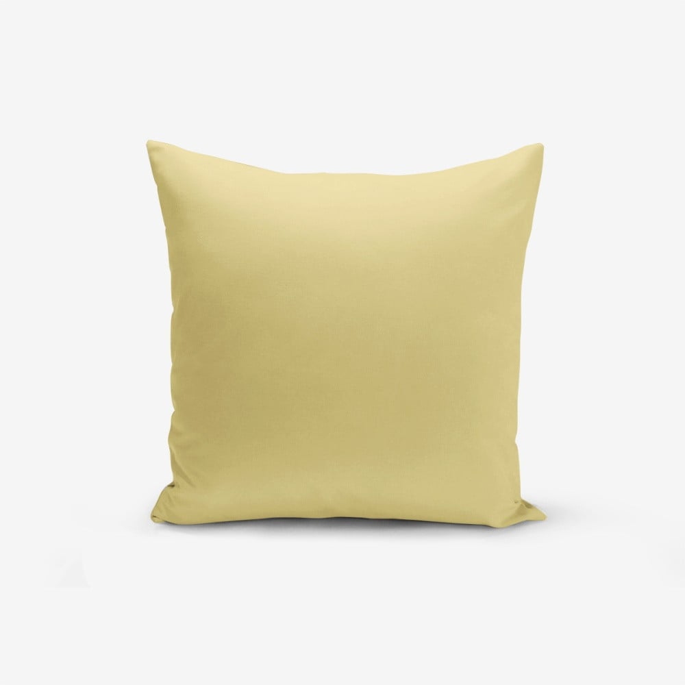Hořčicově žlutý povlak na polštář Minimalist Cushion Covers Düz