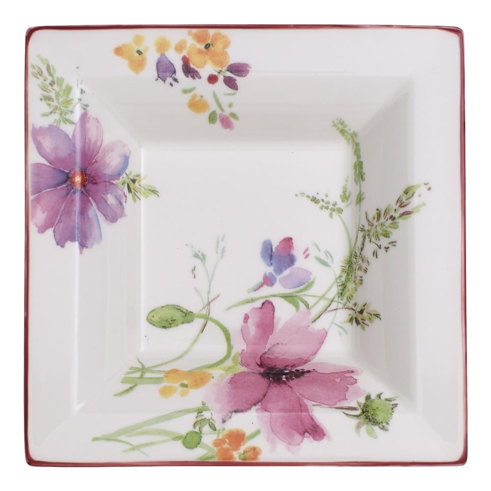 Hranatá porcelánová miska s motivem květin Villeroy & Boch Mariefleur Gifts
