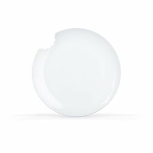 Sada 2 bílých dezertních talířů z porcelánu 58products