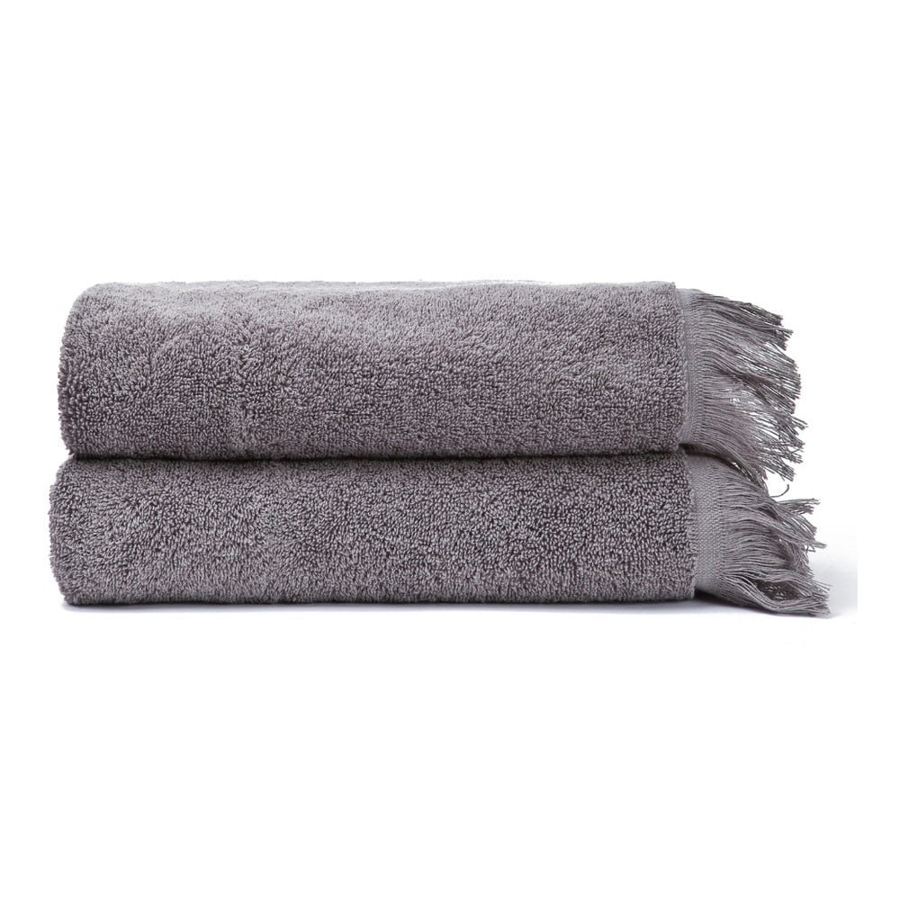 Sada 2 šedých ručníků ze 100% bavlny Bonami Selection