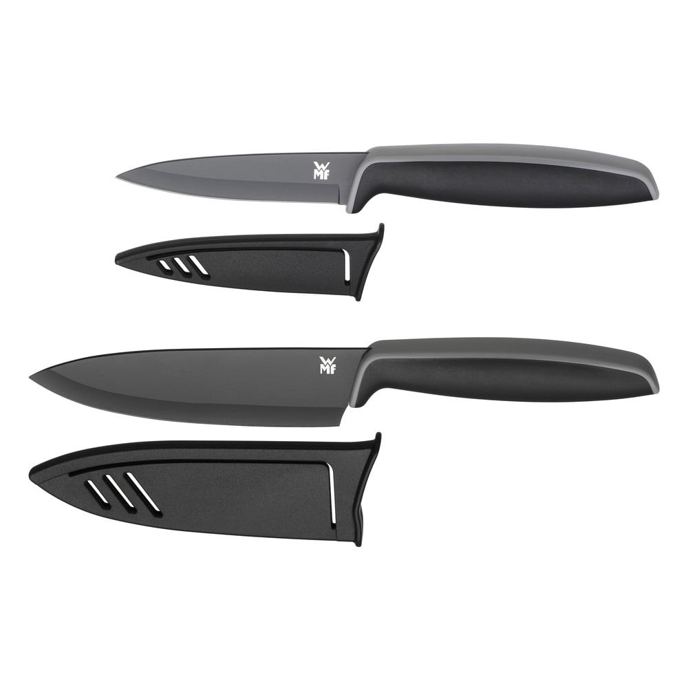 Set 2 kuchyňských nožů s krytkou na ostří WMF Touch