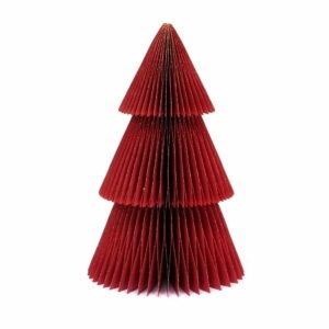 Třpytivě červená papírová vánoční ozdoba ve tvaru stromu Only Natural