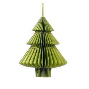 Zelená papírová vánoční ozdoba ve tvaru stromu Only Natural