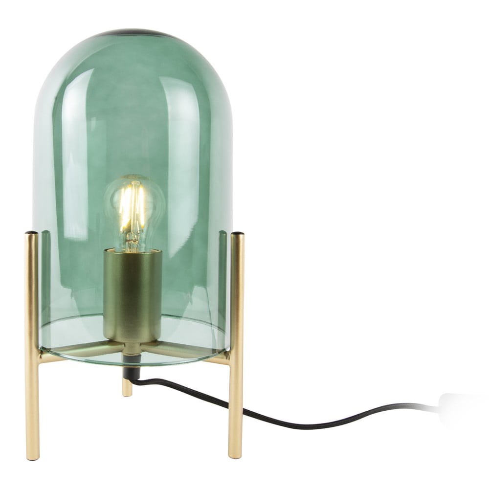 Zelená skleněná stolní lampa Leitmotiv Bell