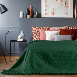Zelený přehoz přes postel AmeliaHome Tilia