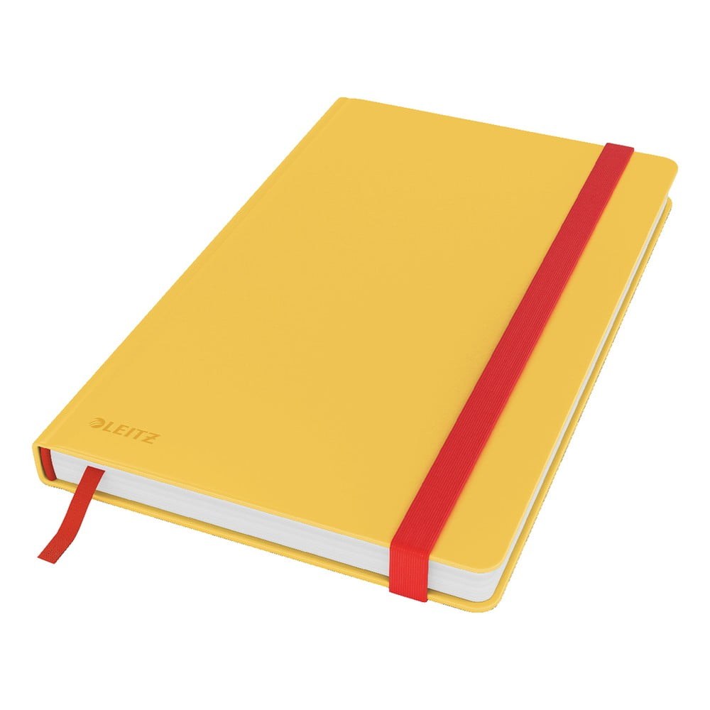 Žlutý zápisník s hebkým povrchem Leitz