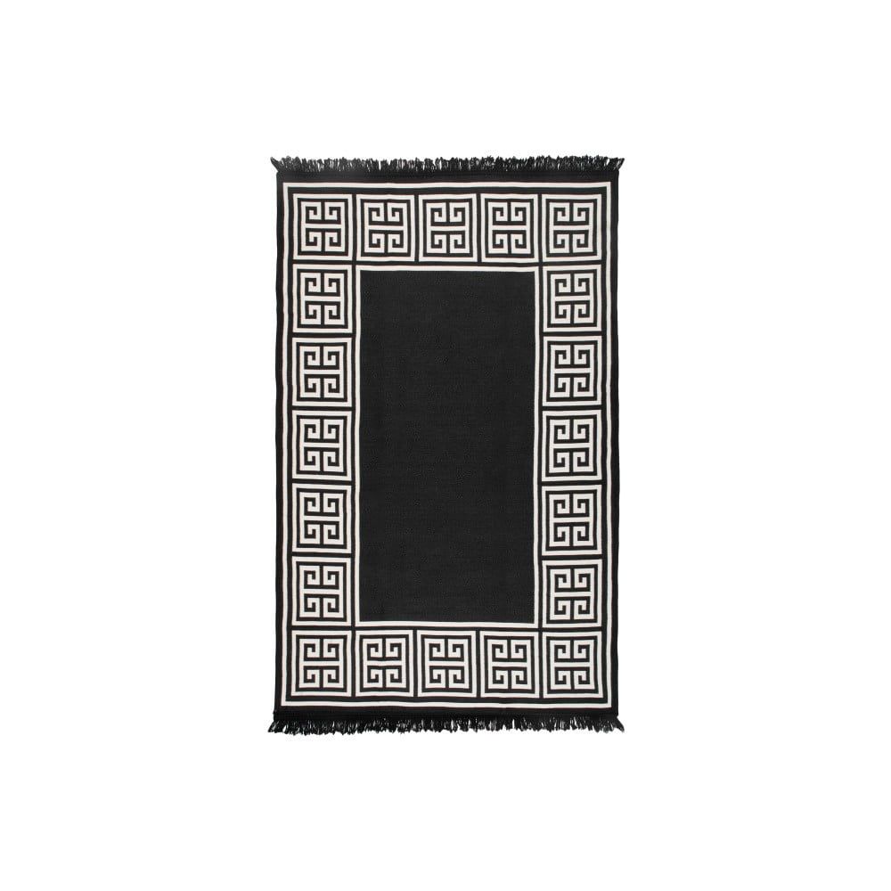 Béžovo-černý oboustranný koberec Athena