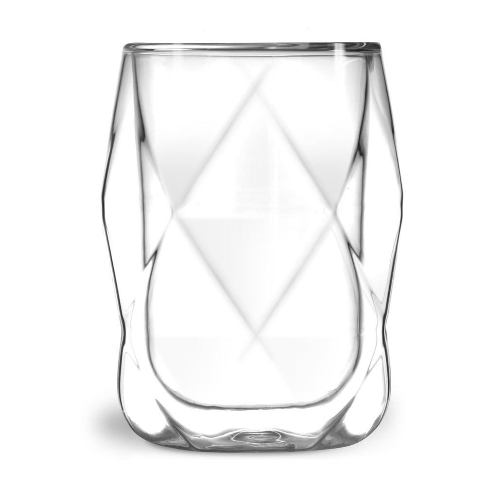 Sada 2 dvoustěnných sklenic na latté Vialli Design Geo