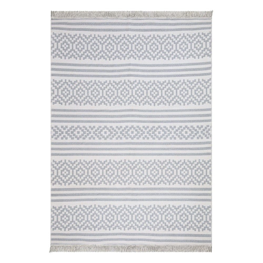 Šedo-bílý bavlněný koberec Oyo home Duo