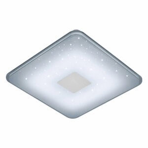 Bílé čtvercové stropní LED svítidlo na dálkové ovládání Trio Ceiling
