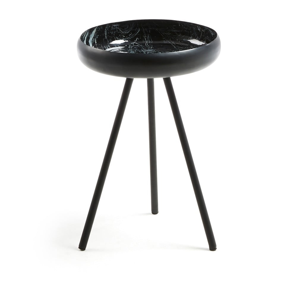 Černý odkládací stolek Kave Home Reuber