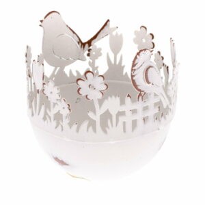 Kovový dekorativní držák na vajíčka s ptáčky Dakls