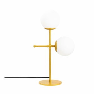 Stolní lampa ve zlato-bílé barvě Opviq lights Mudoni