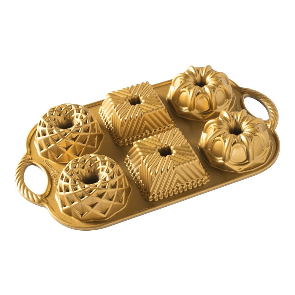 Forma na 6 mini bábovek ve zlaté barvě Nordic Ware Minimix