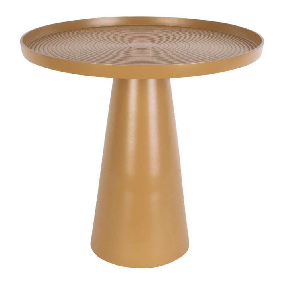 Hořčicově žlutý kovový odkládací stolek Leitmotiv Force