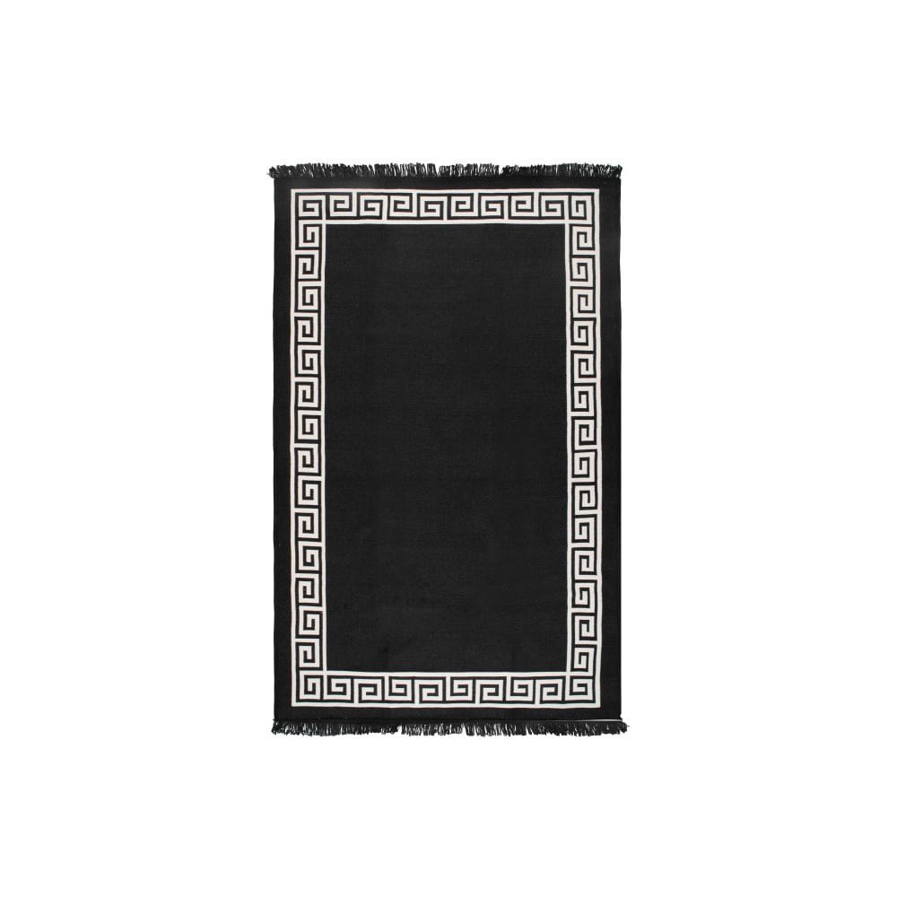 Béžovo-černý oboustranný koberec Justed
