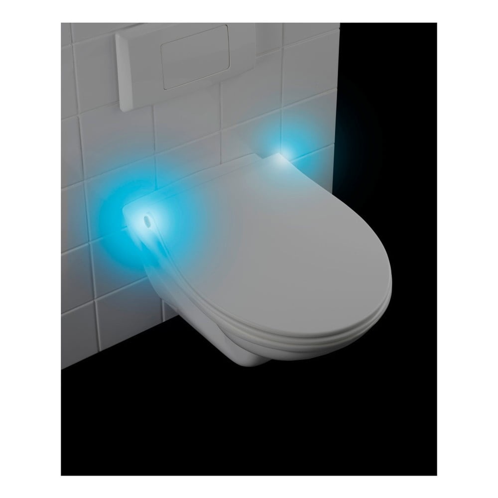 Bílé WC sedátko S LED světly a snadným zavíráním Wenko Gubbio