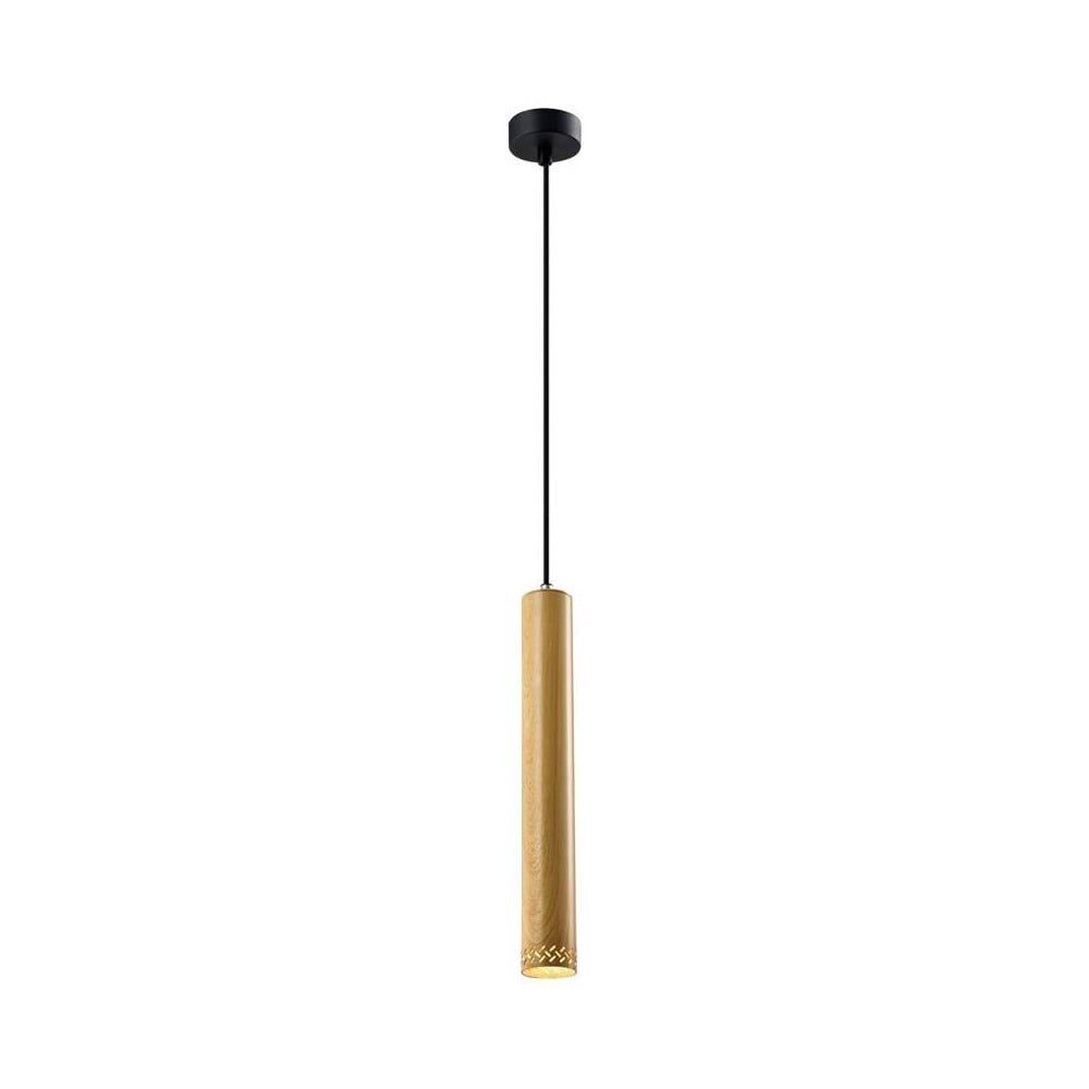 Černé závěsné svítidlo s kovovým stínidlem ø 7 cm Tubo – Candellux Lighting