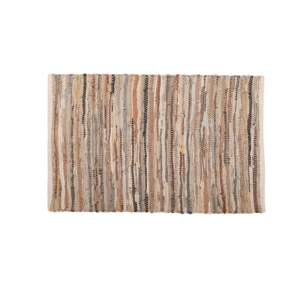 Hnědo-béžový kožený koberec Tiseco Home Studio Nayya