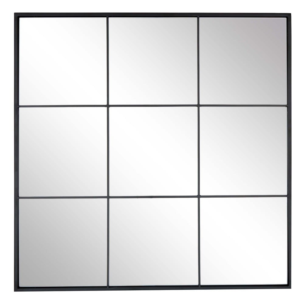 Nástěnné zrcadlo s černým kovovým rámem Westwing Collection Clarita