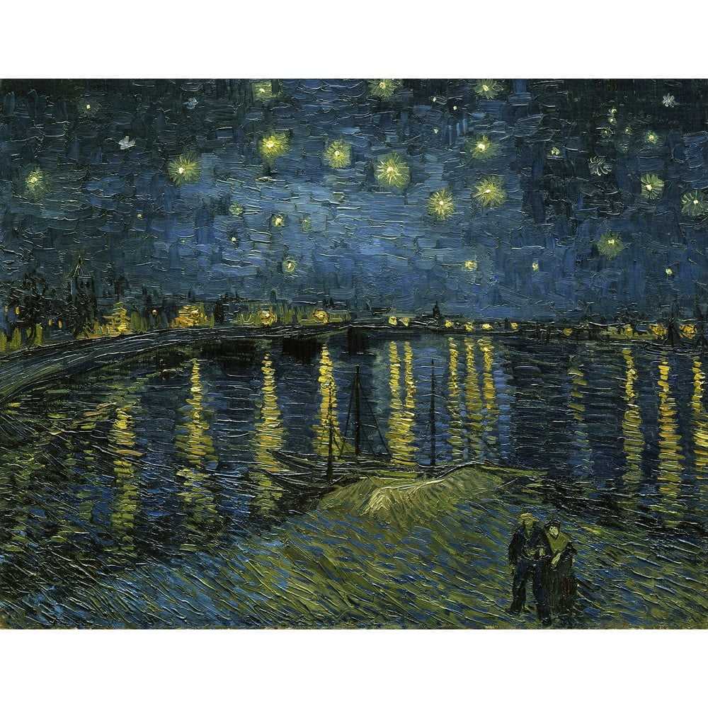 Obraz - reprodukce 90x70 cm The Starry Night