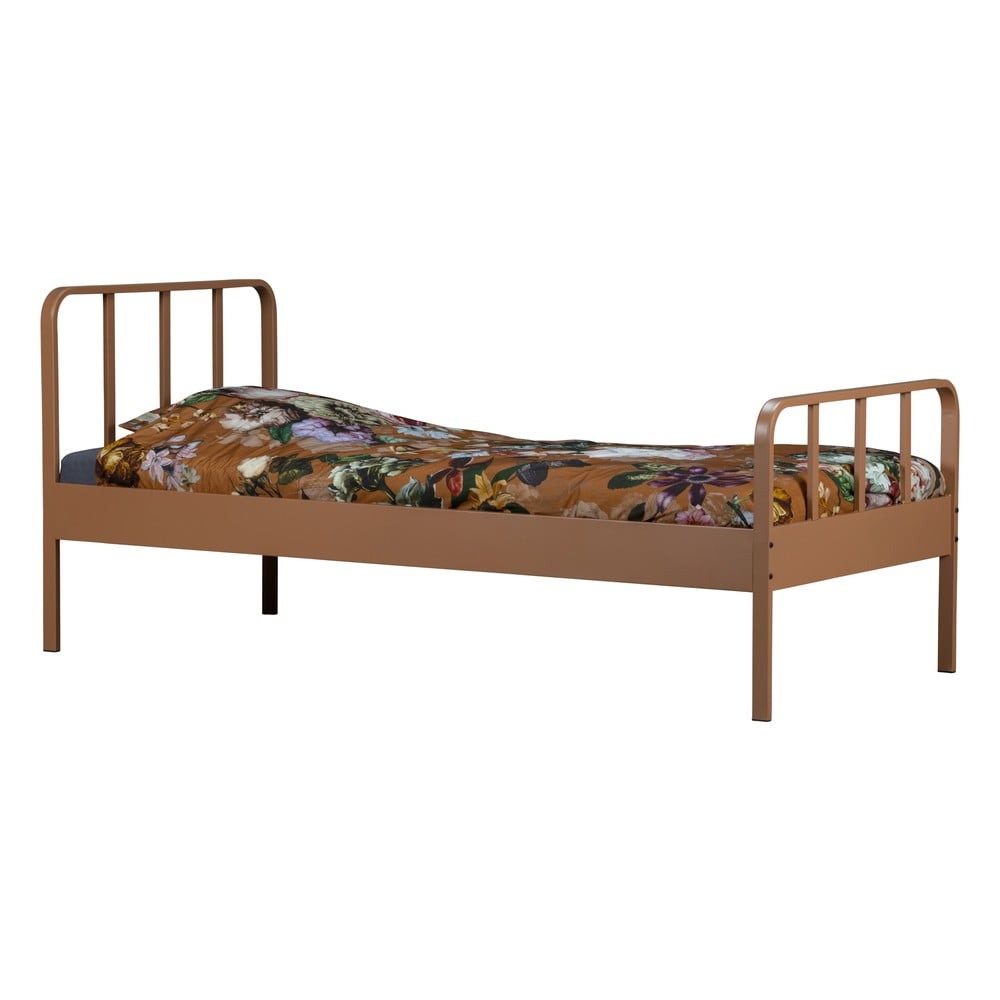 Oranžová jednolůžková postel s roštem 90x200 cm Mees – WOOOD