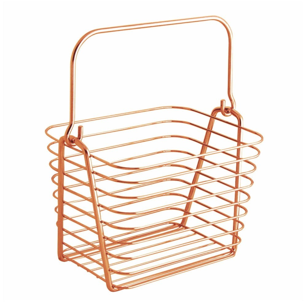Oranžový kovový závěsný košík iDesign