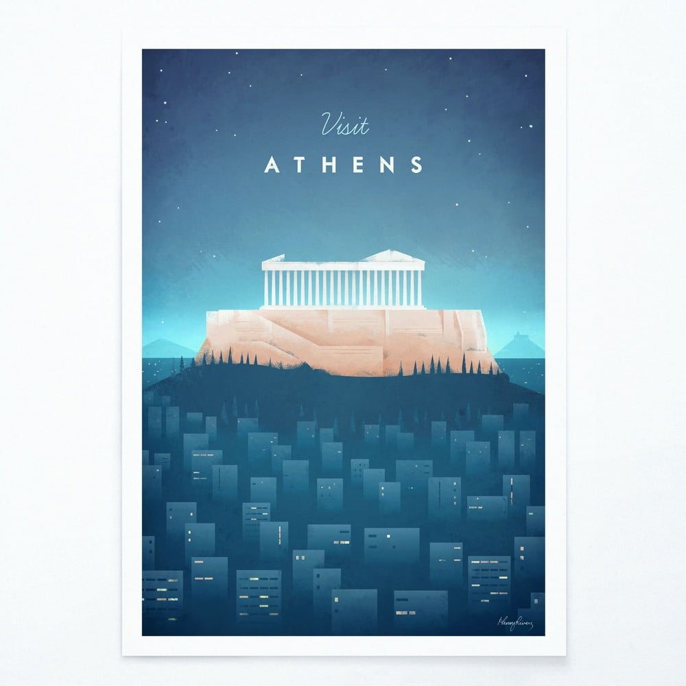 Plakát Travelposter Athens