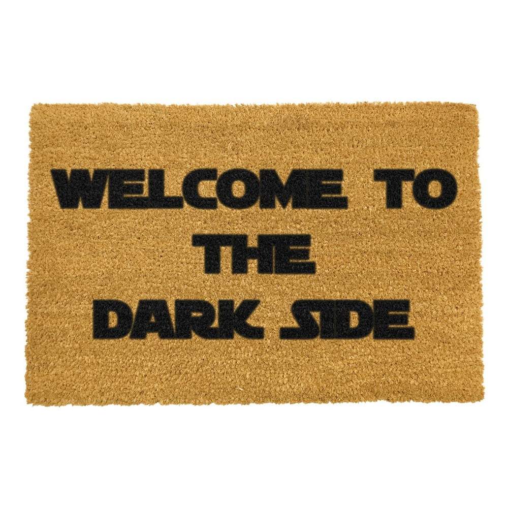 Rohožka z přírodního kokosového vlákna Artsy Doormats Welcome to the Darkside