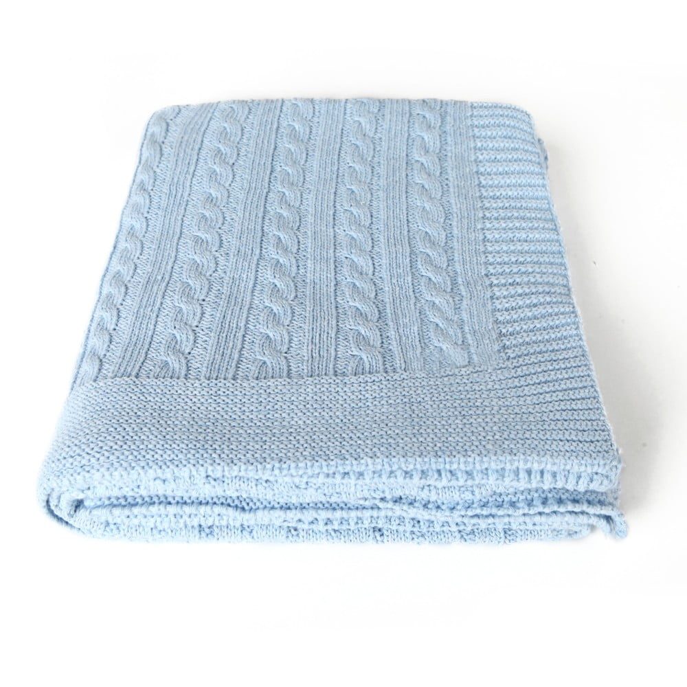 Světle modrá dětská deka s příměsí bavlny Homemania Decor Lexie