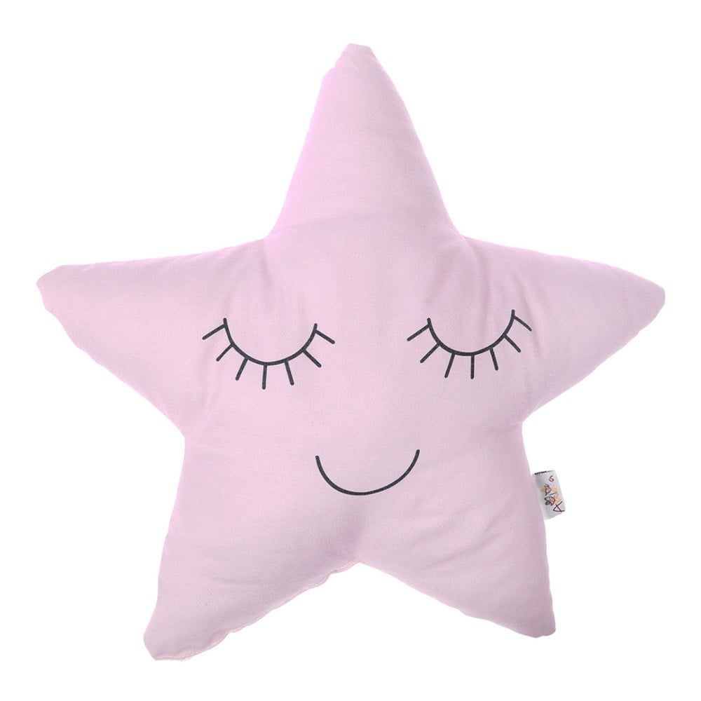 Světle růžový dětský polštářek s příměsí bavlny Mike & Co. NEW YORK Pillow Toy Star