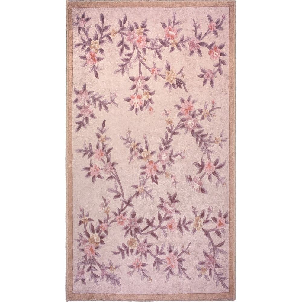 Světle růžový pratelný koberec 80x50 cm - Vitaus