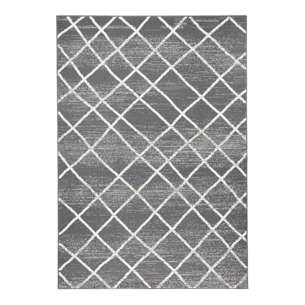 Tmavě šedý koberec Zala Living Rhombe