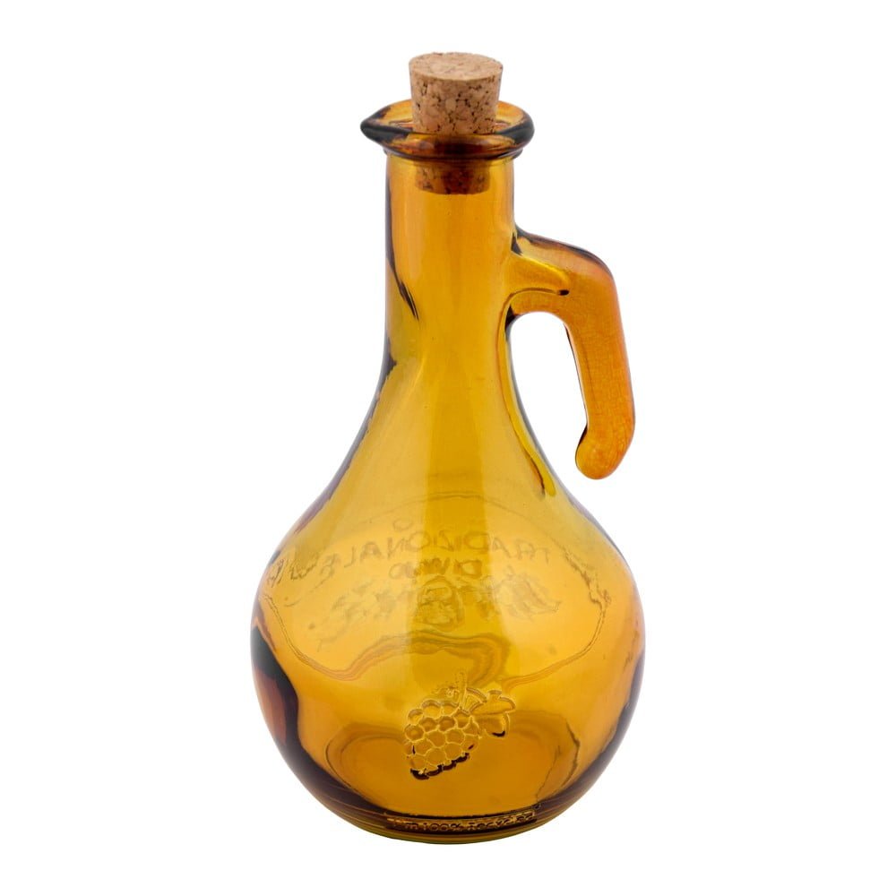 Žlutá láhev na ocet z recyklovaného skla Ego Dekor Di Vino