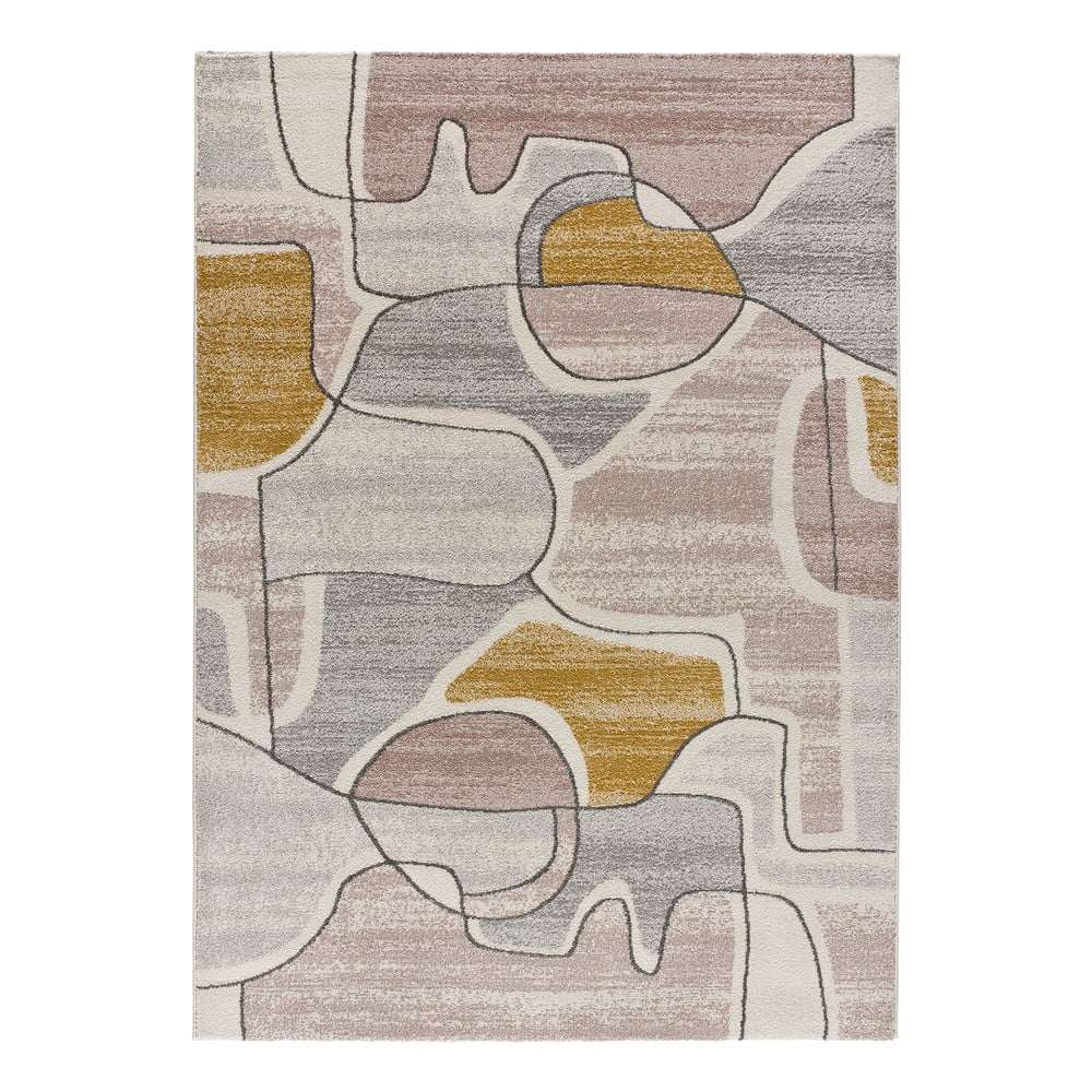 Žluto-krémový koberec 135x190 cm Ashley – Universal